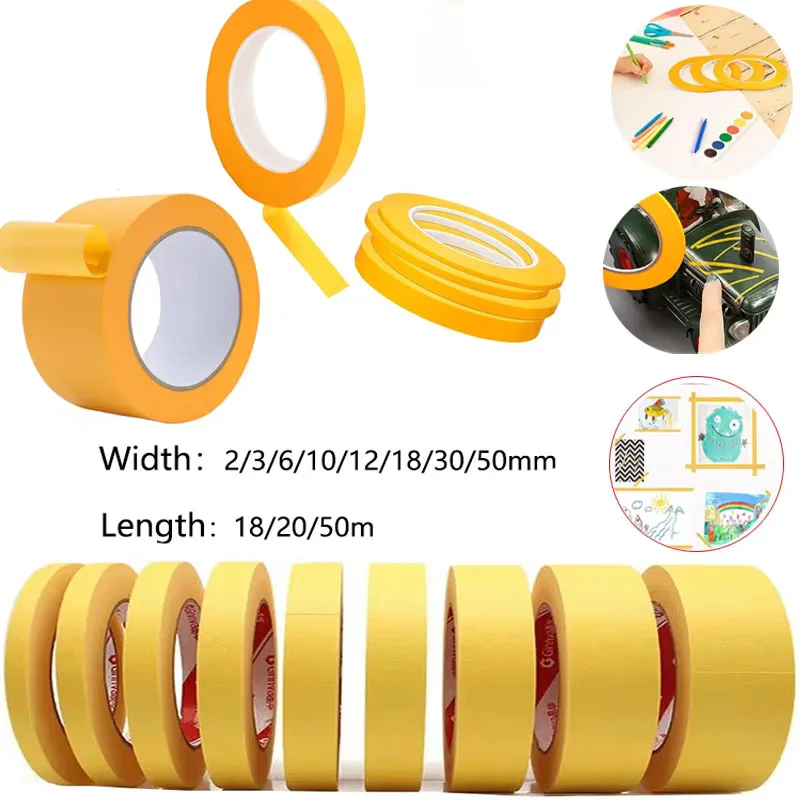 3/4/9 Rolls Model Masking Tape Fine Line DIY Cover Tape for Hobby  Model Paint Tool
