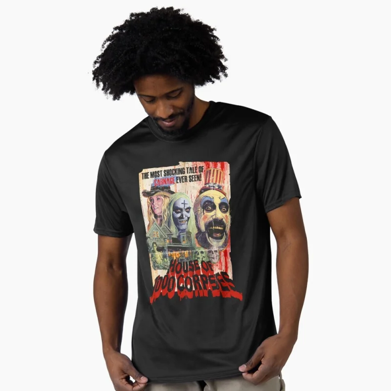 

0422 Retro Horror Movie House of 1000 corpses Scary Halloween Gift t shirt Rob zombie Captain spaulding Graphic clothes S-6xl