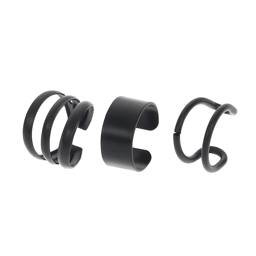 INS Simple Style 3Pcs/Set Fashion Simple Smooth Ear Bones Clip Earrings For Woman No Piercing Earring Delicacy Jewelry Gifts