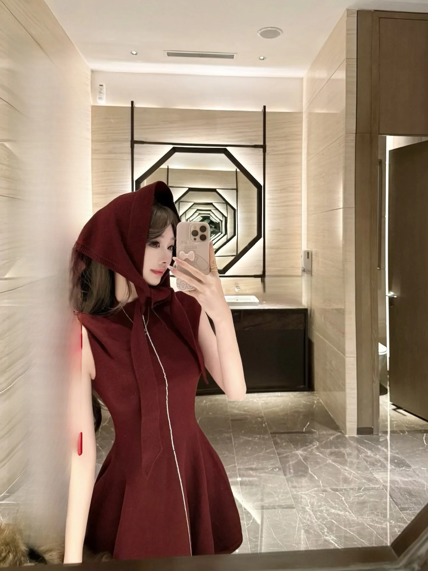 

Annie S Sparkling Diamond High Waist Slim Knitted Dr Svel Red New Year Ci Commute Women's Faion Dr