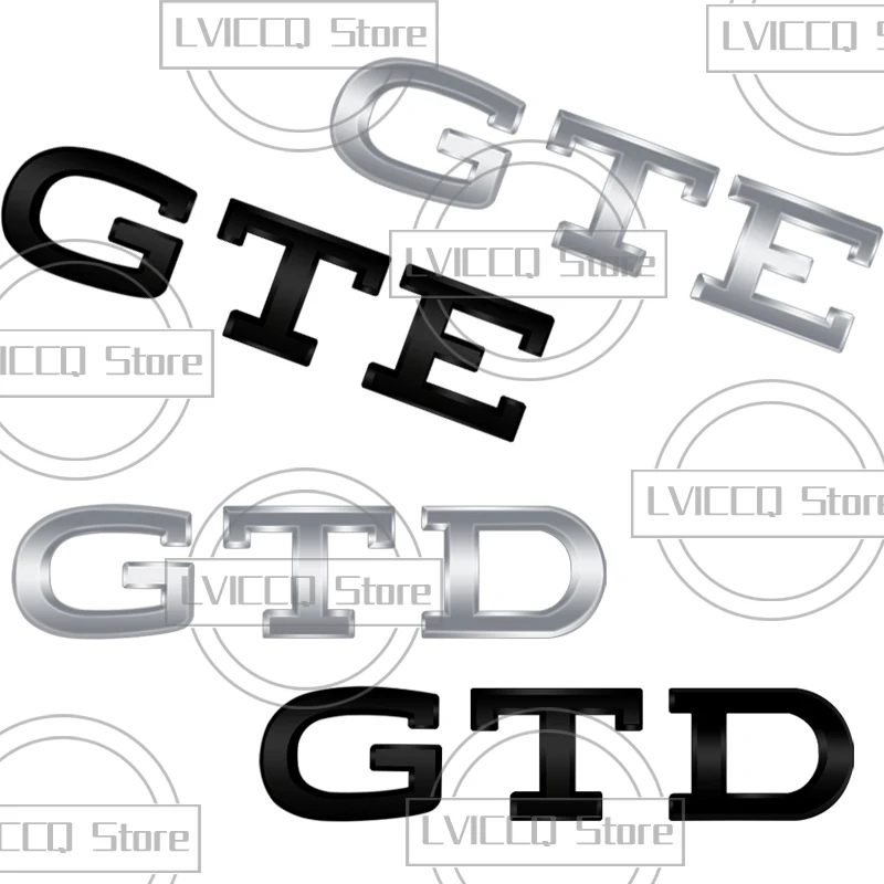 شعار السيارة ثلاثية الأبعاد المعدنية GTD GTE شارة شعار الجسم الشارات ملصق للجولف 3 4 5 6 7 R32 R34 R35 R36 بولو توران باسات شيروكو