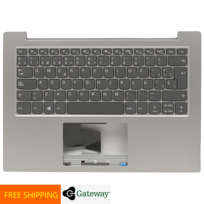 ES Spanish Platinum Grey Keyboard Upper Case Palmrest Shell Cover For Lenovo Ideapad 1 14 14IGL05 5CB0X56967