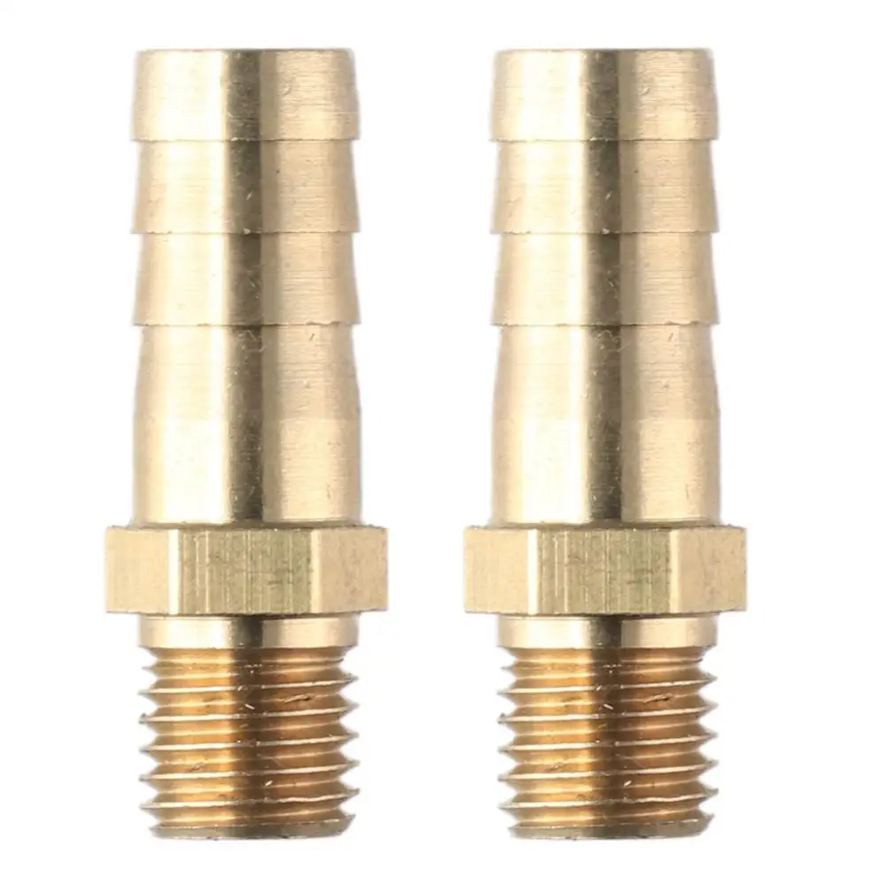 

2 шт. латунные фитинги для шлангов с колючками, мини-метрический фитинг, разъем M8 M10 M12 M14, штекерный разъем для воздуха, воды, топлива, масла и инертных газов
