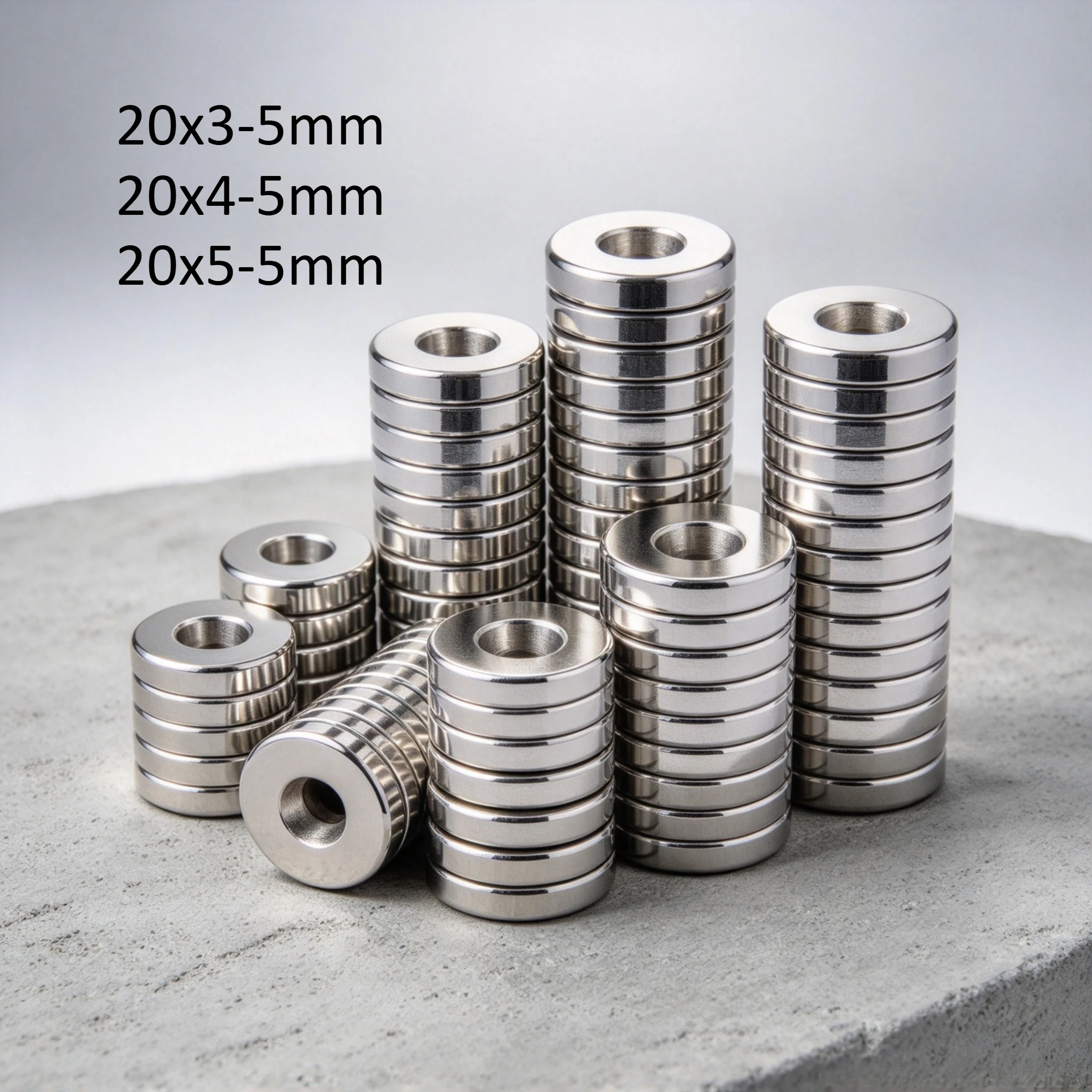 N35 20x3-5mm 20x4-5mm 20x5-5mm Countersunk Disc Neodymium Magnet Hole 5mm Magnet for DIY Crafts Industrial Office Application
