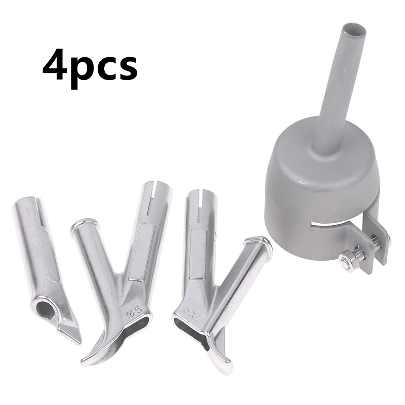 

4Pcs Hot Air Welding Torch Fittings Welding Nozzle Stainless Steel Welding Nozzle Triangle Fixed Point Nozzle Round Nozzle