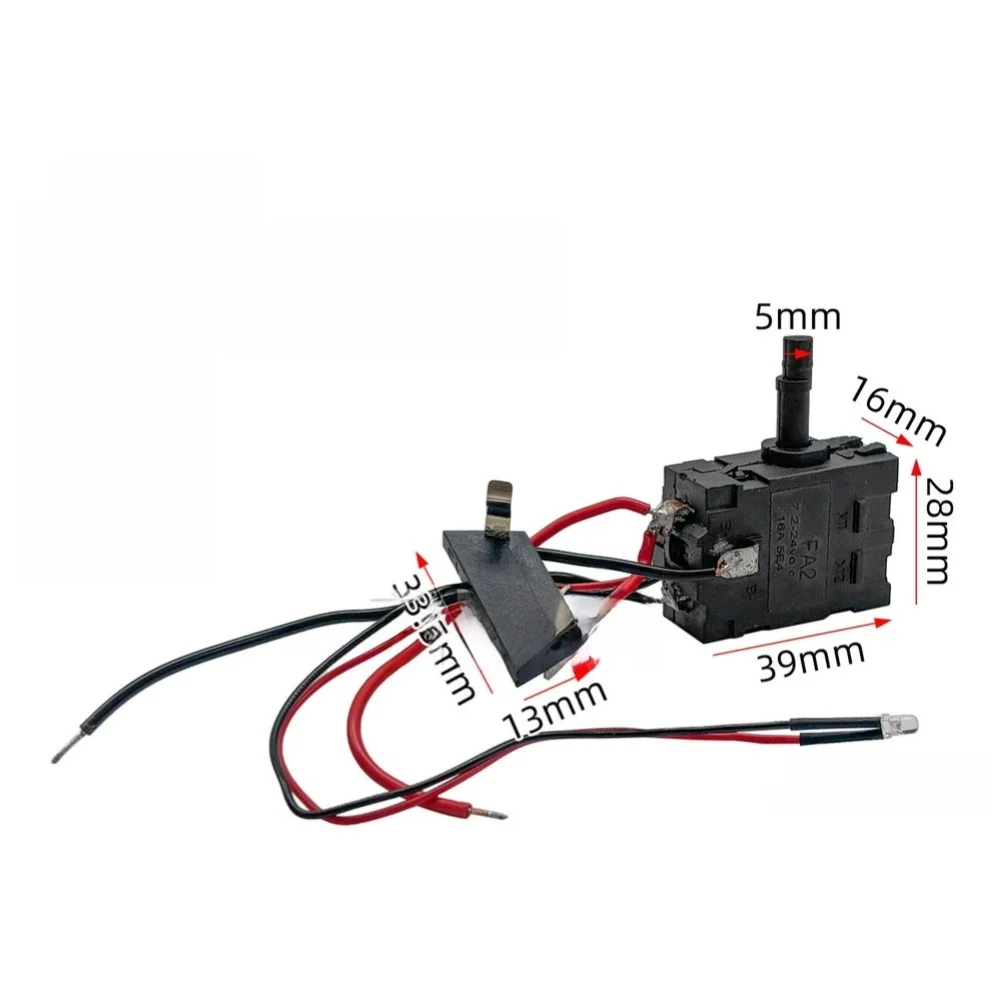 Power Tool Switch Electric Ratchet Switch With Indicator Lights Plastic Housing Compact Design Easy Installation