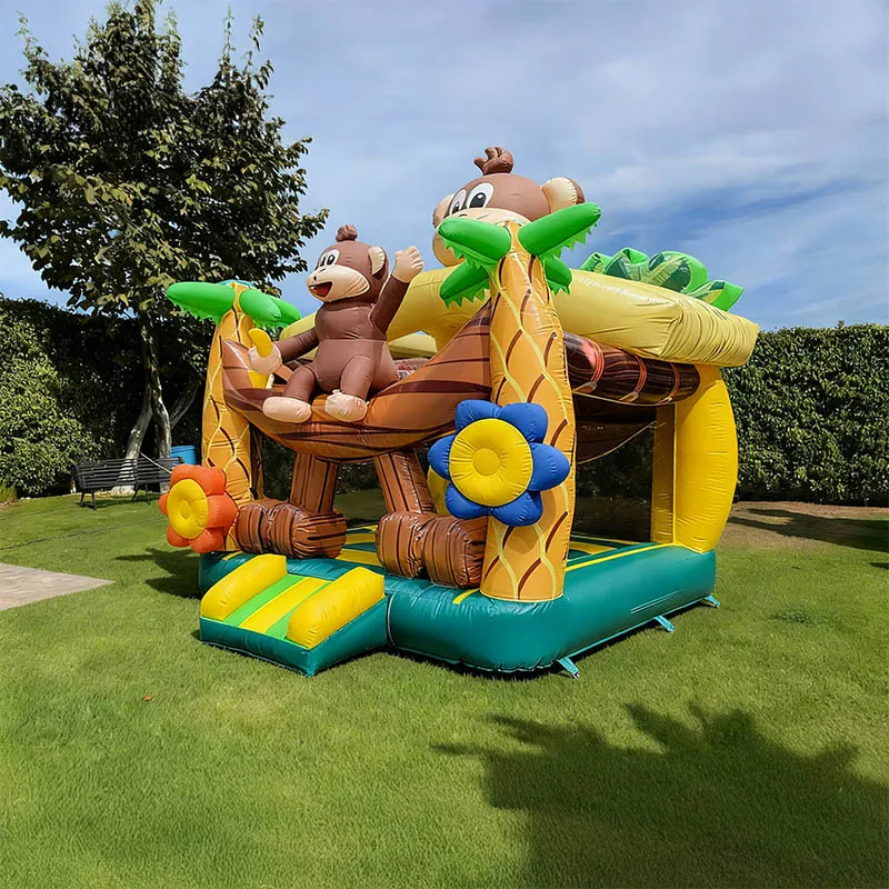 نفخ قرد الحارس منزل في الهواء الطلق القفز نطاط القلعة الحارس لحفلة عيد ميلاد نفخ بارك الحارس ملعب #3