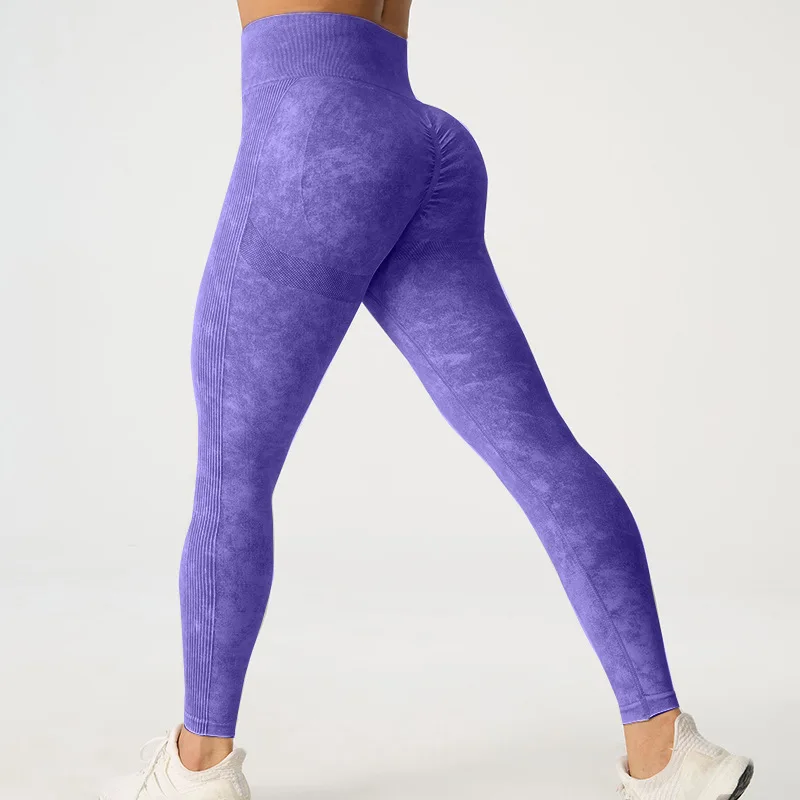 Seamless Peach Butt Yoga Pants, Belly-Controlling, High-Waisted Butt-Lifting Fitness Pants, Women Running Sports Tight Trousers