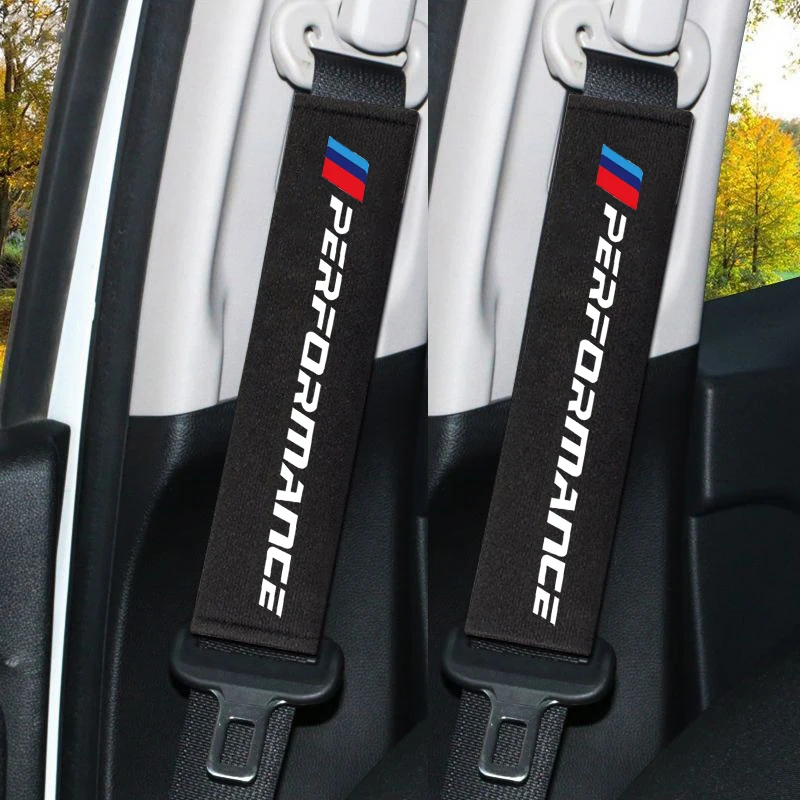 Almohadillas protectoras para cinturón de seguridad de coche, reposacabezas de columna Cervical, almohada para el cuello para BMW M Power