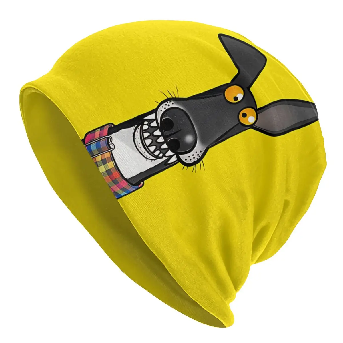 

Greyhounds Dog One Dog Yellow Men Women Thin Beanies Windproof Ski Cap Double Layer Fabric Bonnet Hat