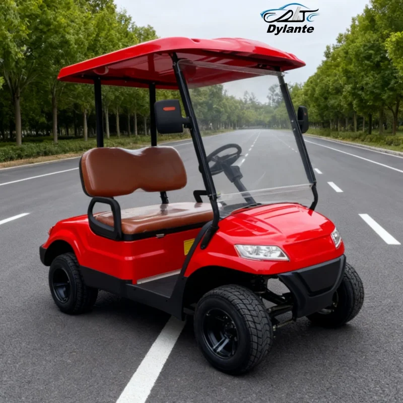 سيارة نادي جديدة مخصصة مع زجاج أمامي قابل للطي للكبار مزرعة سيارة كهربائية سلامة طاقة جديدة عربة جولف كهربائية مقعد خلفي قابل للطي