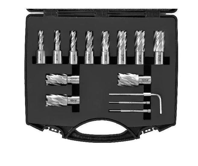 

ez Annular Cutter Set 6 pcs13 pcs Weldon Shank Mag Drill Bits 1" / 2" Cutting Depth for Using with Magnetic Drills