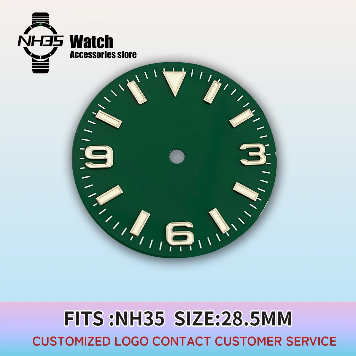 NH35 Watch Sterile 369 Dial For NH35 NH36 NH38 Sunburst Black Blue Green Gold Dial Arabic Numerals Accesories Parts