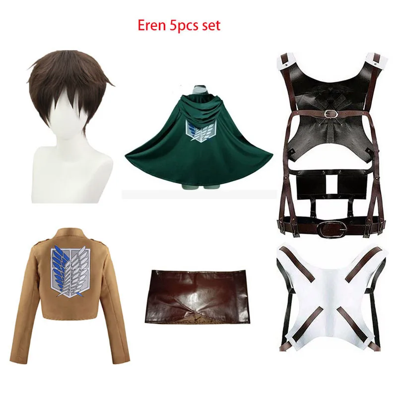Cosplay Anime Levi Ackerman Mikasa Ackerman Cosplay Kostuum Eren Jaeger Outfits Hange Zoe Cosplay Kostuum AOT Volledige Set
