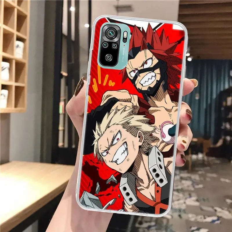 MHA Bakugou Katsuki Soft Phone Case For Xiaomi Redmi Note 12 12S 13 11 11S 10 Pro 10S 11T 9 9S 8T 8 11E Plus 12T Pattern Cover