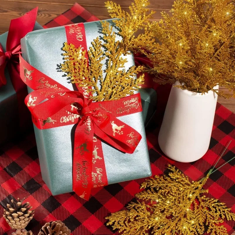 5 قطعة عيد الميلاد الاصطناعي الصنوبر إبرة غرفة المنزل الديكور شجرة عيد الميلاد ليف قلادة في الهواء الطلق حديقة عيد الميلاد السنة الجديدة ديكور