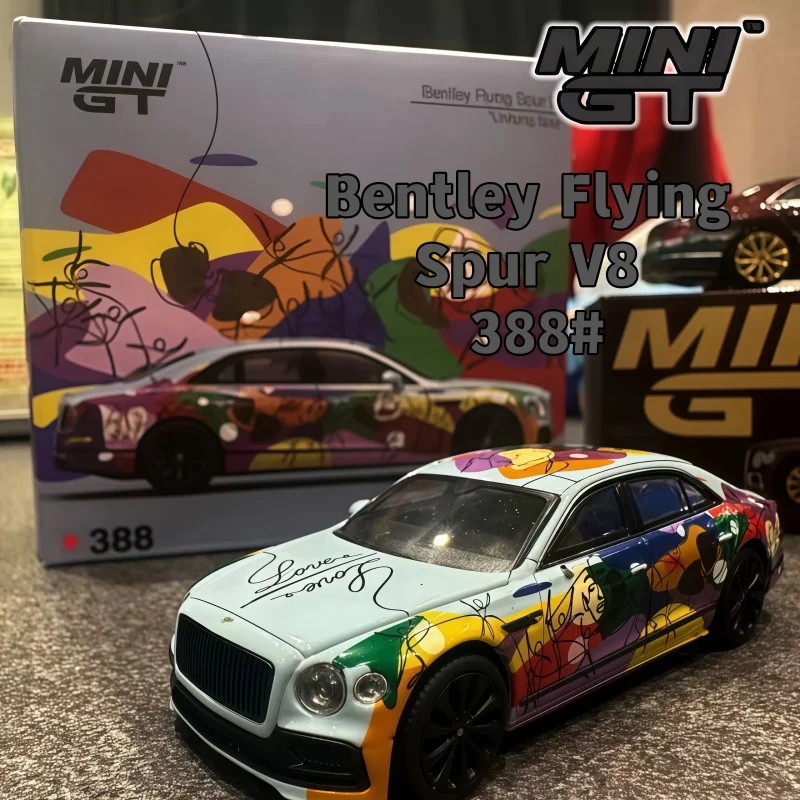 Spur V8 388# New Tsm Minigt Original Bentley Flying 1/64 Collect Car Diecast Model Classic Racing Toy Hobbyist For Fans Gifts