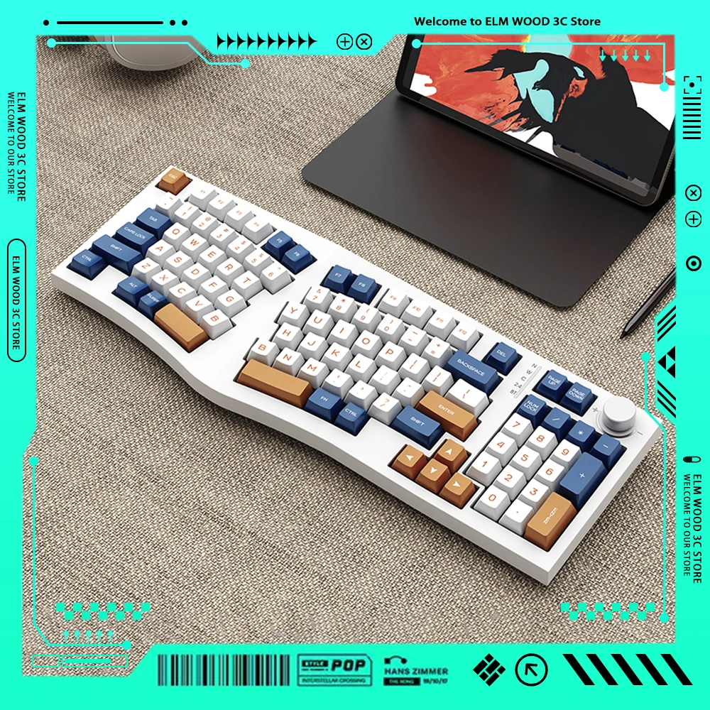 

New FEKER Alice98Pro 3Mode Mechanical Keyboard Alice RGB Wireless Keyboards Ergonomics Hot-Swap Custom Alice98 Pro Game Keyboard