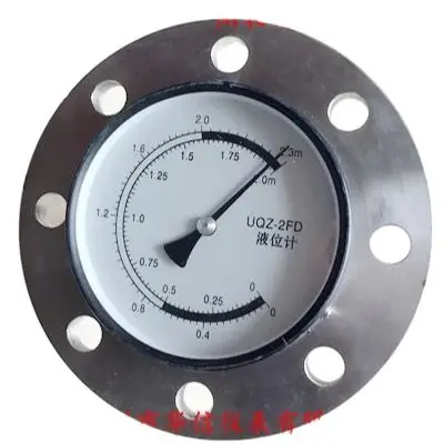 Float level gauge, dial type, stainless steel flange, mechanical pointer type