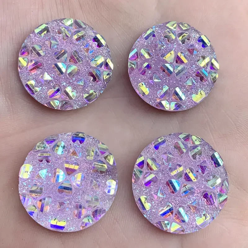 12 قطعة 25 مللي متر AB الراتنج الراين شقة الظهر الأحجار الكريمة غير الإصلاح الأحجار غير الخياطة كريستال زين بريق ستراس للملابس الحرف #4