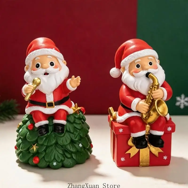 Weihnachtsmann-Weihnachtsfigur-Akzent für Schreibtischregal und Flurdisplay 3XUF – Detail 10