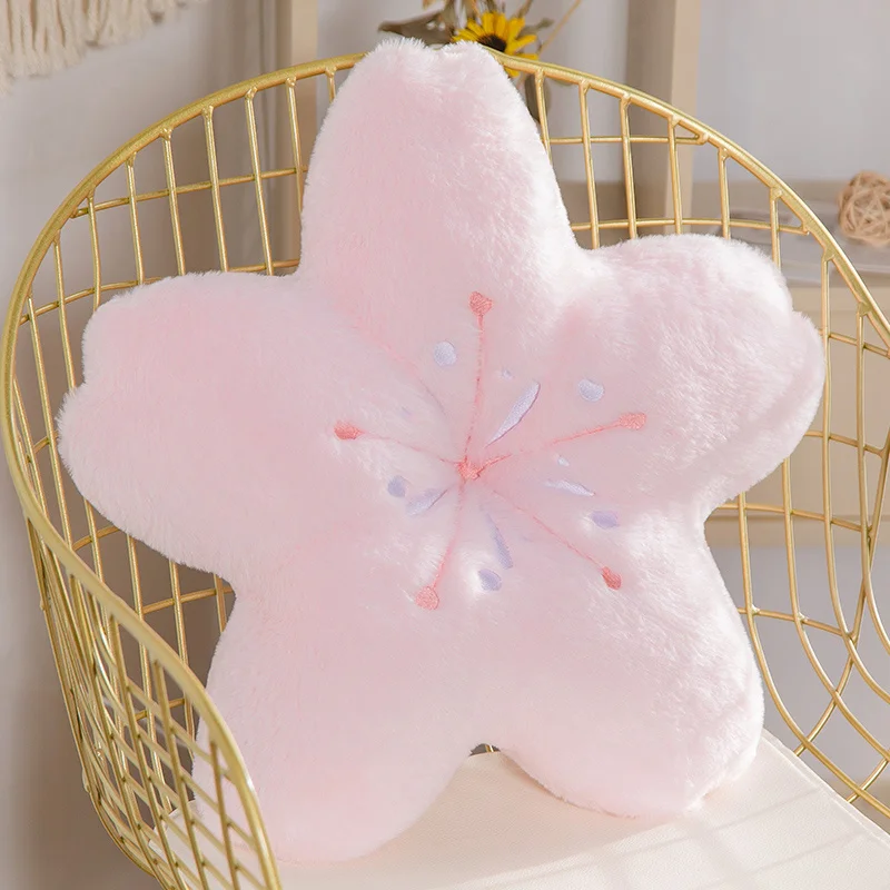 Pink Cherry Petals Pillow Girl Bedroom Living Room Decor Bay Window Floor Seat Cushion Plush Tatami Cherry Blossom Cushion