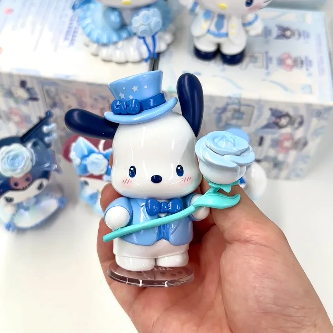 Genuino Sanrio Personaggi Serie di Nozze Scatola Cieca Anime Figure Romantico Kt Cinnamoroll Melody Kurom Pochacco Raccogliere Giocattoli Regalo