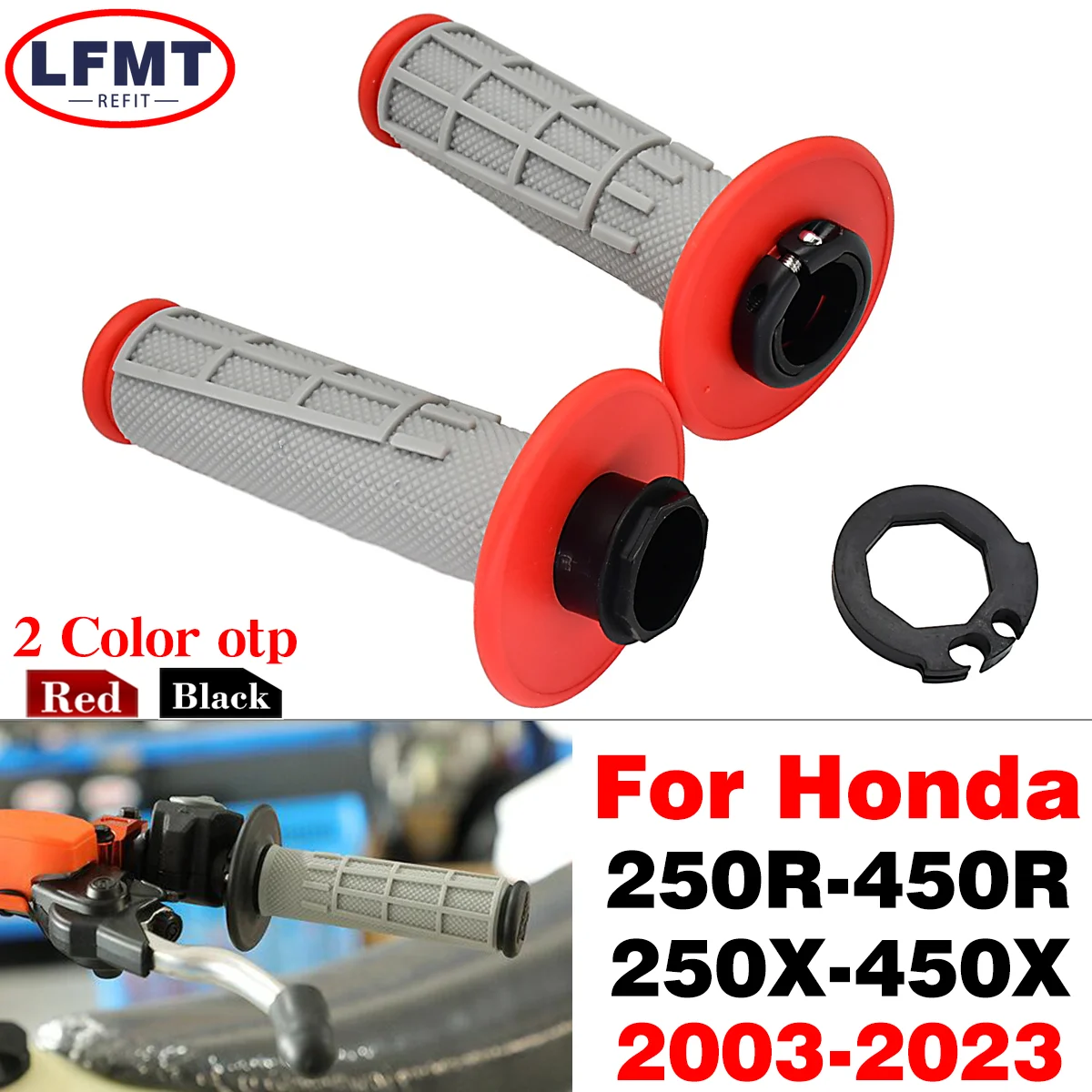 

Motorcycle Handlebar handgrip Lock-on Grips Throttle Tube For Honda CRF250R CRF450R CRF250X CRF450X CRF R X 250 450 2004-2023