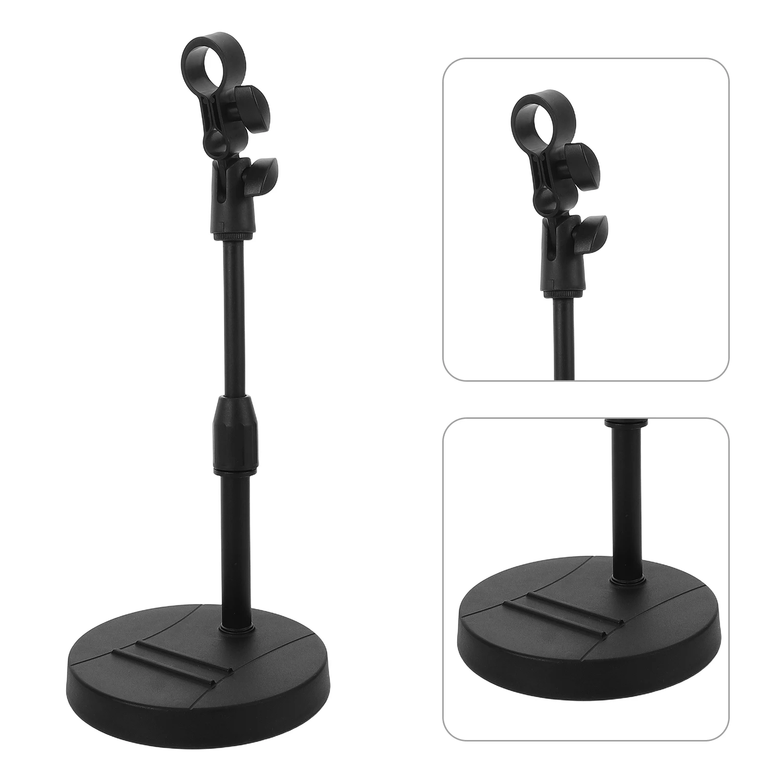 

Heavy Duty Adjustable Desktop Microphone Stand Stable Shockproof Design Universal Tabletop Mic Stand For Live Streaming