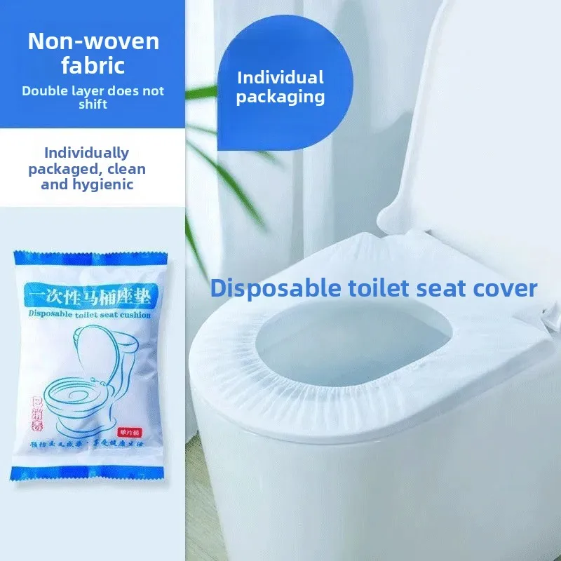 Toilet Seat Cover Disposable,10 Pack Extra Large Full Cover Individually Wrapped Portable for Travel Perfect for Adults and Kids