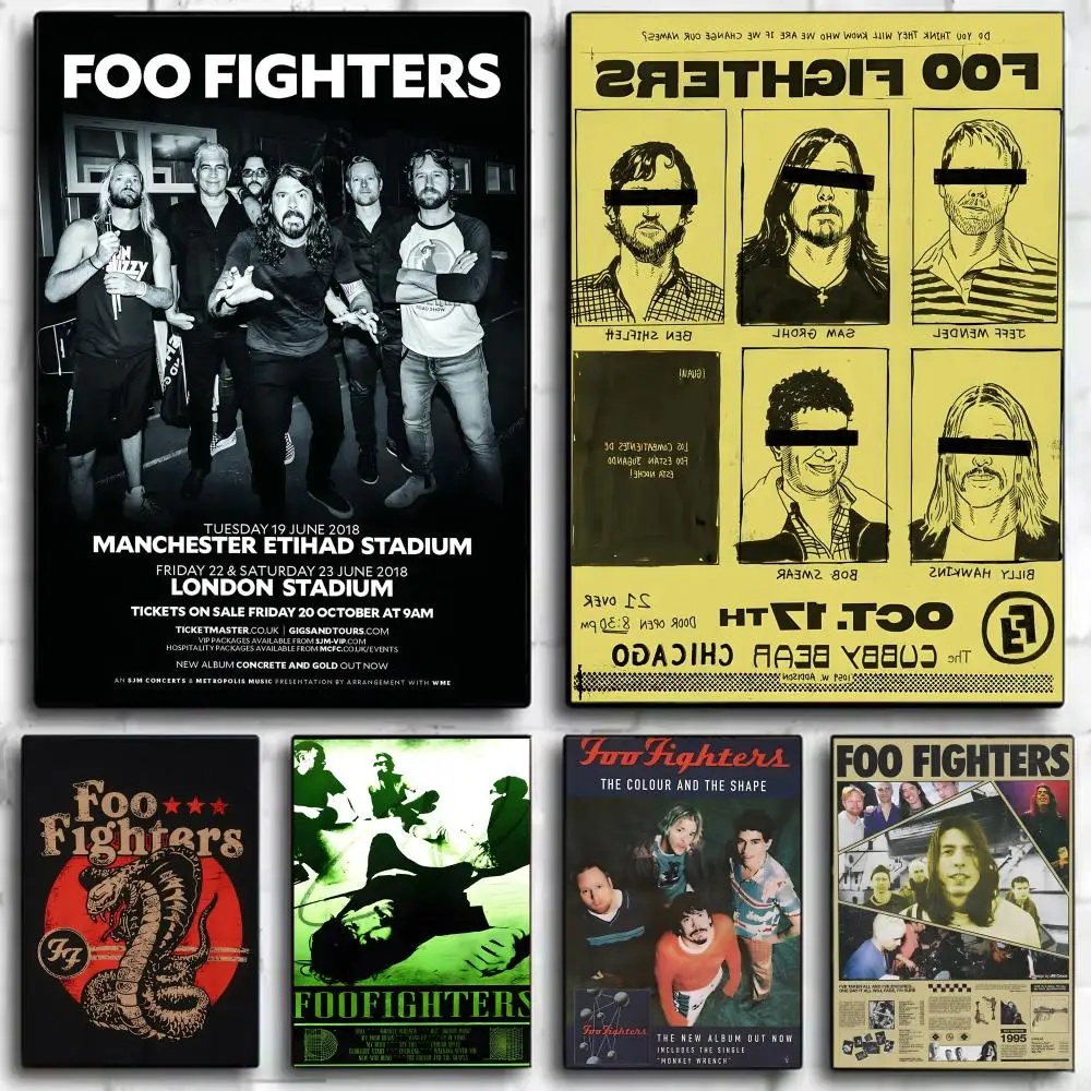 Band F-FOO F-FIGHTERS Poster Canvas Wall Art Print Poster Decorative Mural Home Decor Gift Unframed