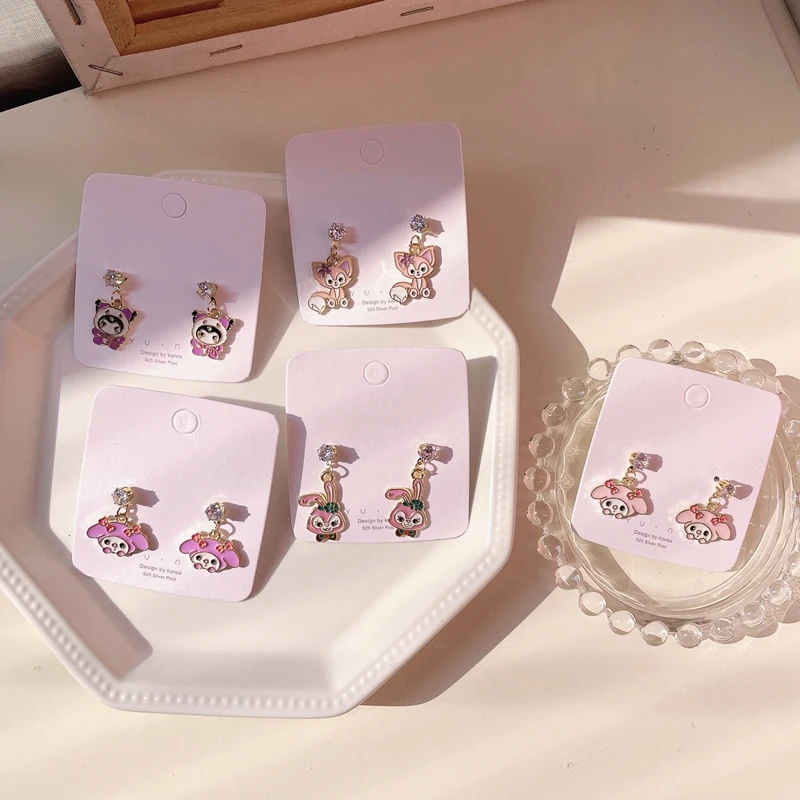 Disney Mickey Mouse orecchini a bottone per le donne simpatici orecchini pendenti Minnie ragazza compleanno argento ago accessorio bambini studenti