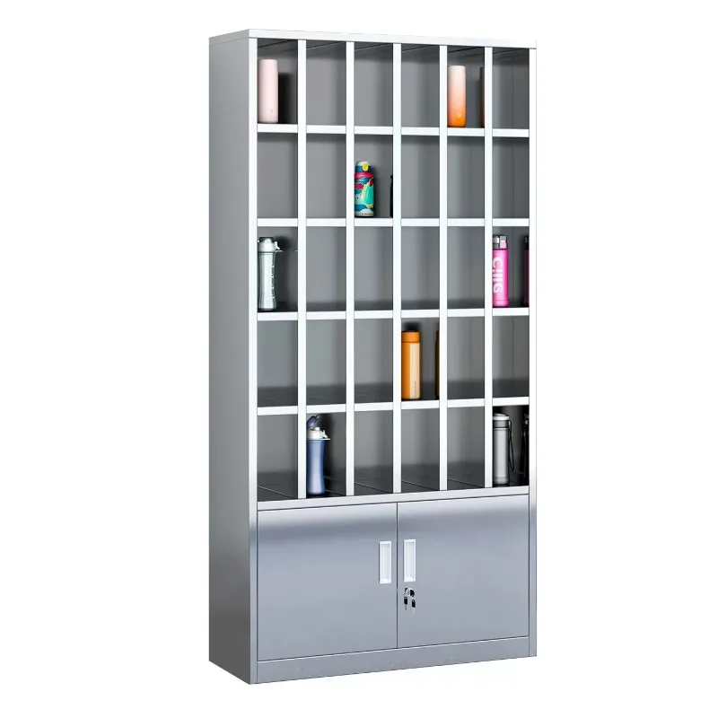 304 stainless steel multi-layer water cup holder Employee water cup cabinet dust-free factory workshop