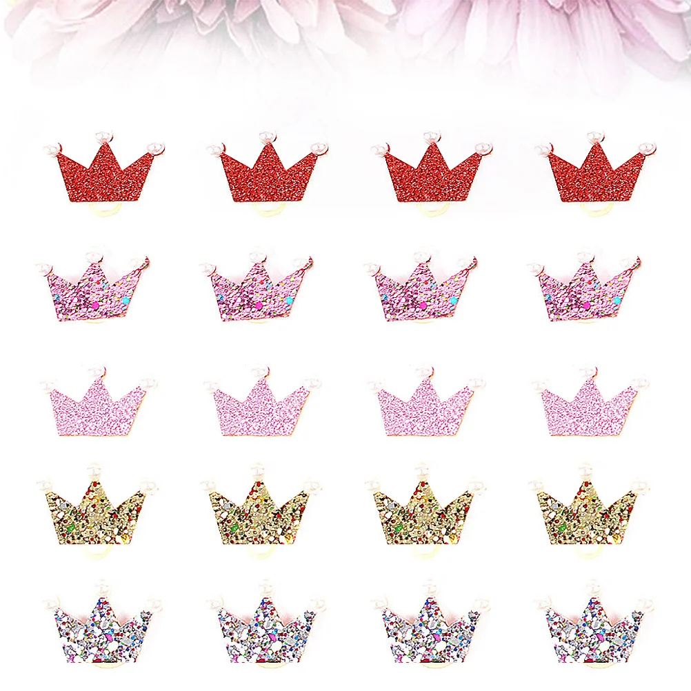 

20Pcs Pet Crown Hair Bows Cute Multi-Color Elastic Hair Ties for Dogs Cats Adjustable Puppy Grooming Accessories Topknot