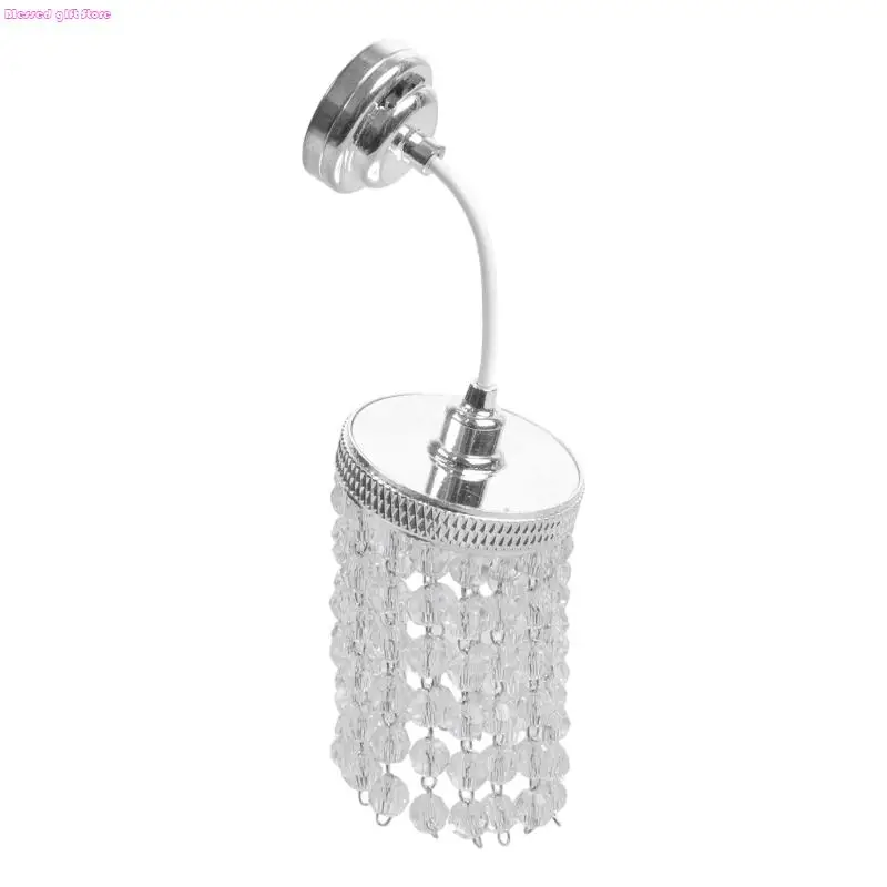 D0JC Chandelier Bedroom Ceiling Lamp Miniature Furniture Model Doll Houses Accessory Realistic Lighting Toy Playset 1:12