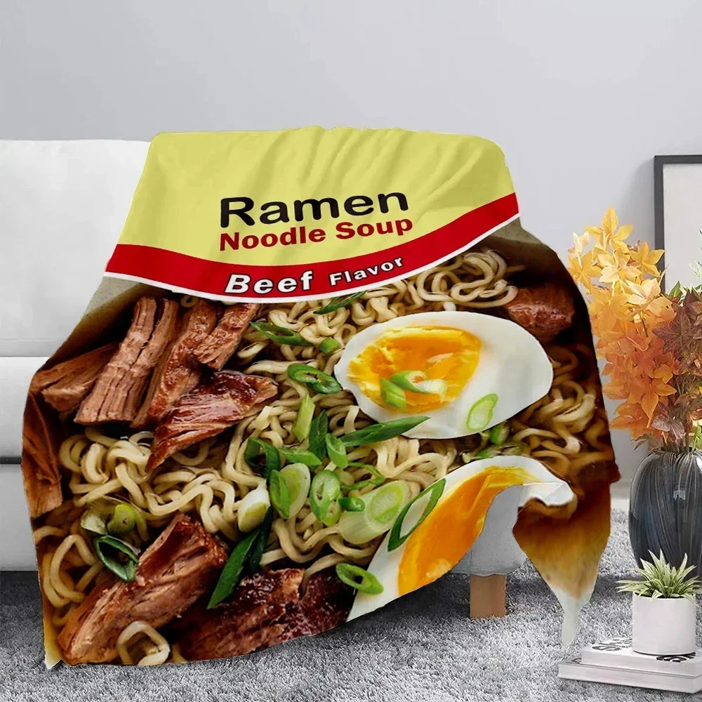 Manta con estampado de fideos Ramen de ternera Is Life, manta de Picnic suave y acogedora para viaje en casa, regalo de cumpleaños