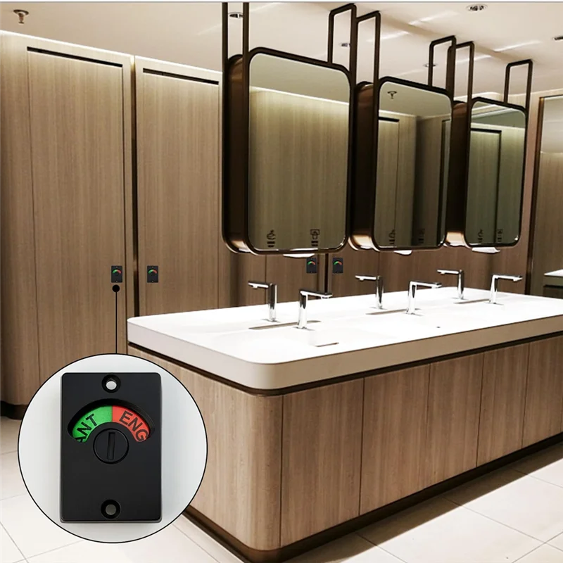 A93E-Vacant/Occupied Indicator Sign Included For Zinc Alloy Bathroom Privacy Lock For WC Restroom Toilet Partition