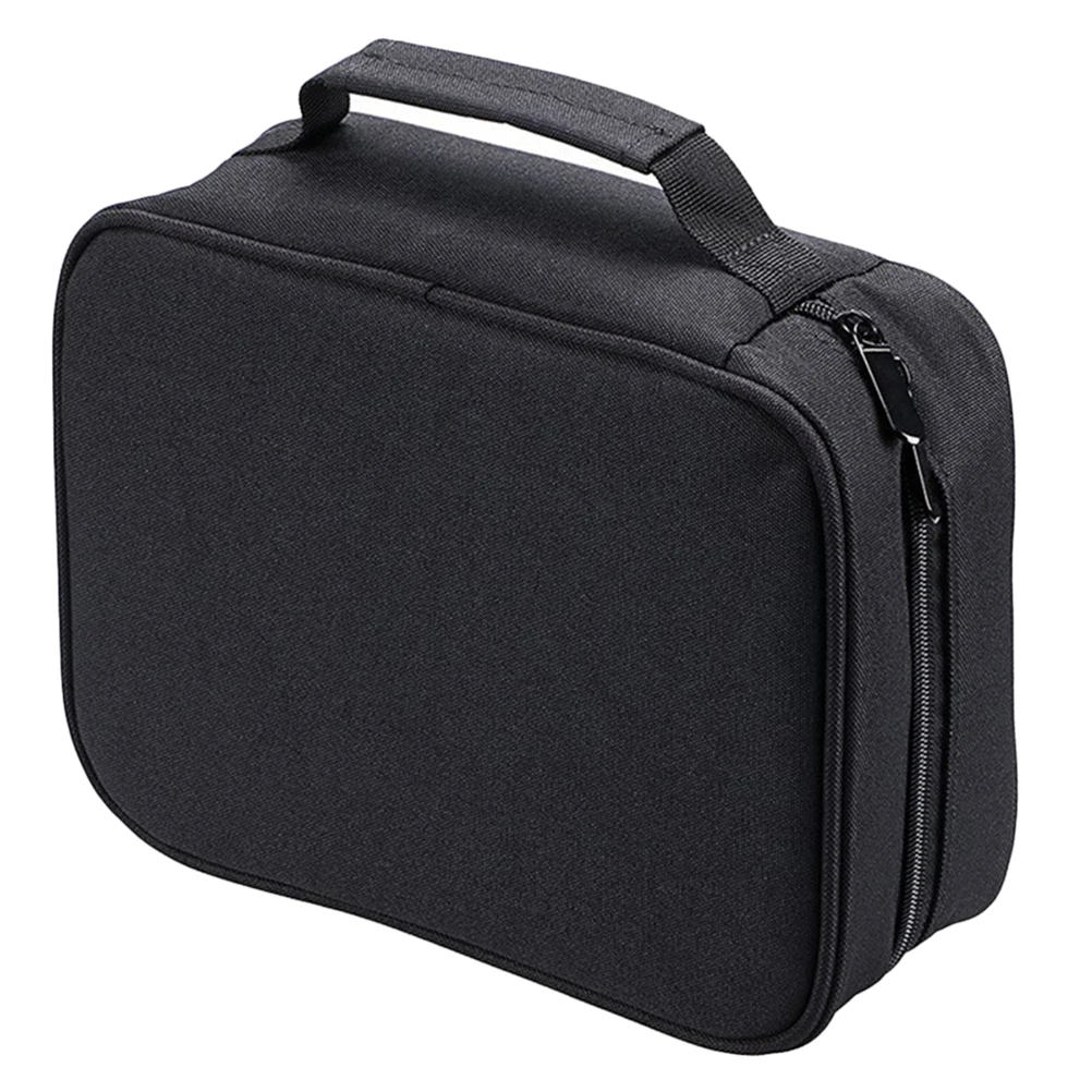 

40SlotsMarkerPenBagBlackOxfordClothLargeCapacityPortableHandleDrawingPencilsCaseZipperStationery OrganizerPencilCase