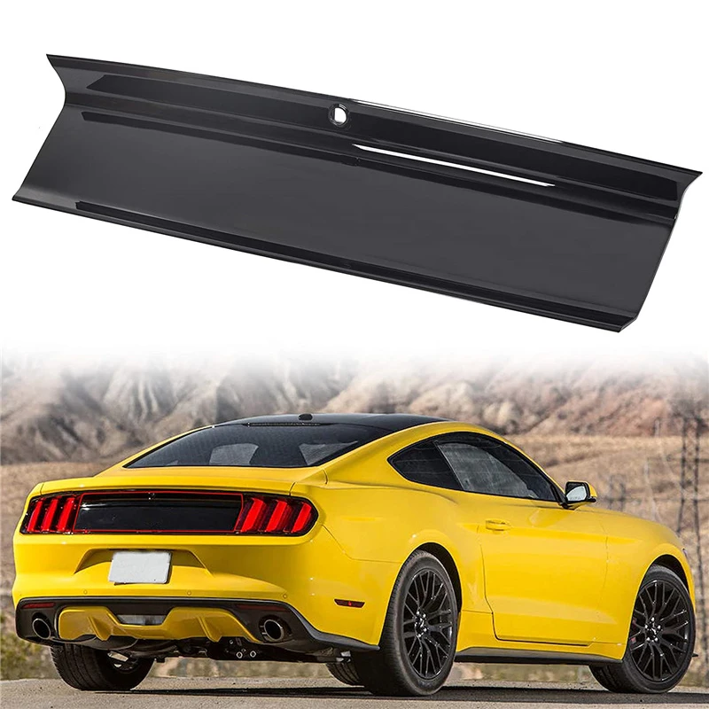 

Car Rear Bumper Guard Plate Spoiler Wing for Ford Mustang 2015-2019 Trunk Lid Cover Black Tail Gate Decklid Panel Splitter Trim