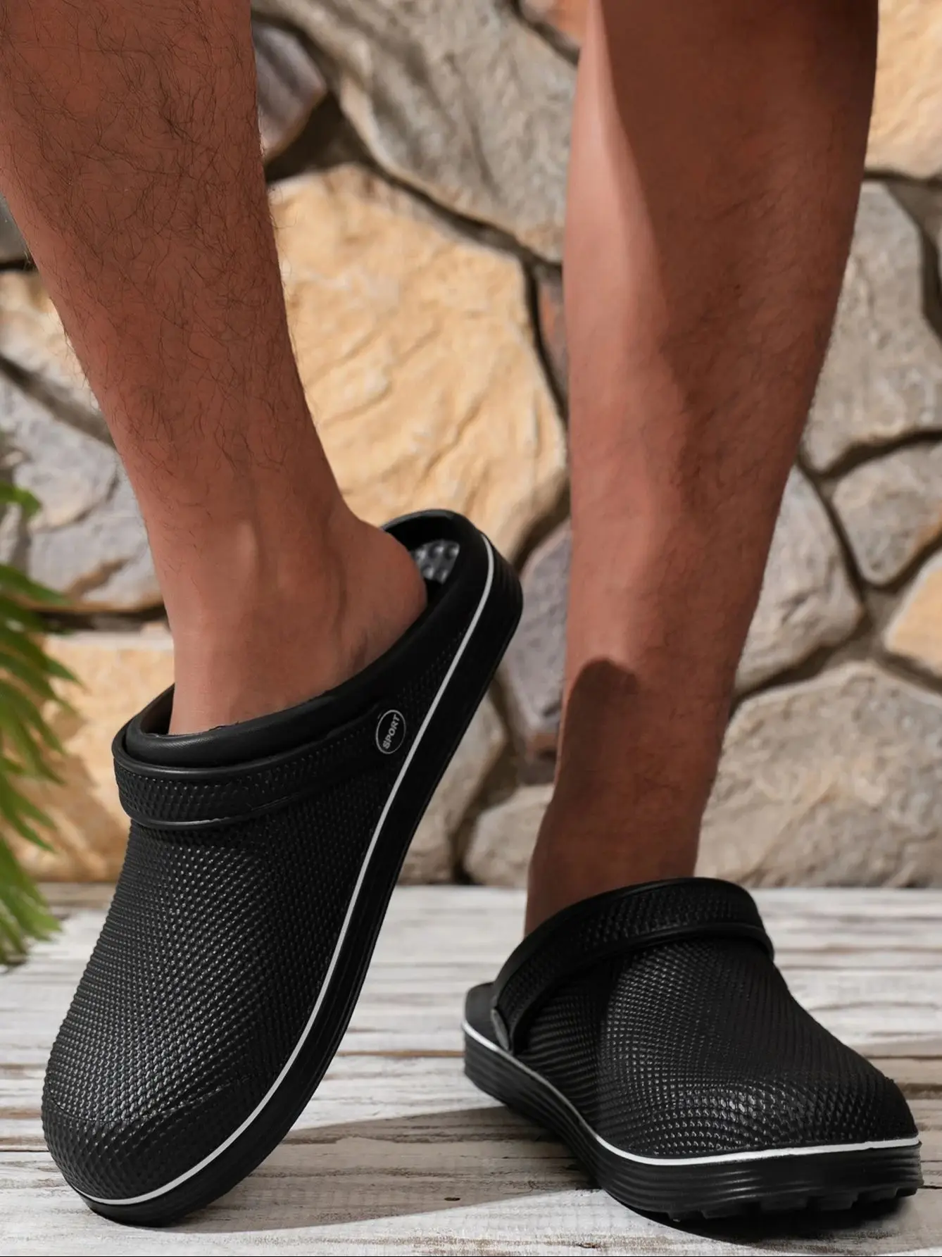 

Мужские сабо на плоской подошве дышащие, удобные, нескользящие, износостойкие, повседневные и универсальные, повседневная рабочая обувь для домашнего прогулок