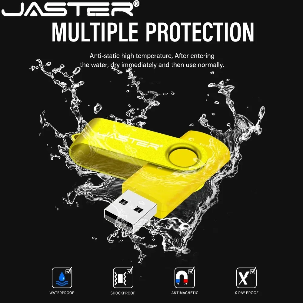 Chiavetta USB 2.0 in plastica JASTER Chiavetta USB da 128 GB Business Pen drive 64 GB Portachiavi gratuito Nero Memory stick da 32 GB Disco U da 16 GB per laptop