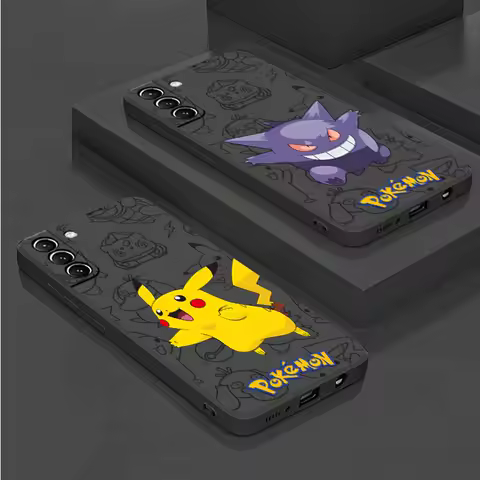 Case For Samsung Galaxy S23 S22 Ultra S20 S24 Plus S21 FE S10 Plus S10e S9 S8 Silicone Funda Phone Cover Cute Pikachu Pokemon