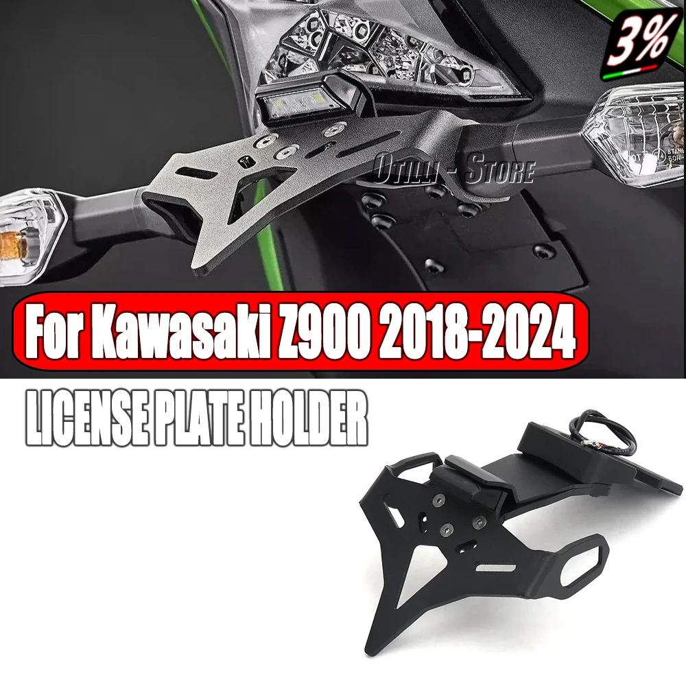 

For Kawasaki Z900 Z 900 z900 2018-2024 New Motorcycle Accessories License Plate Bracket Taillight Mount Number Plate Kit