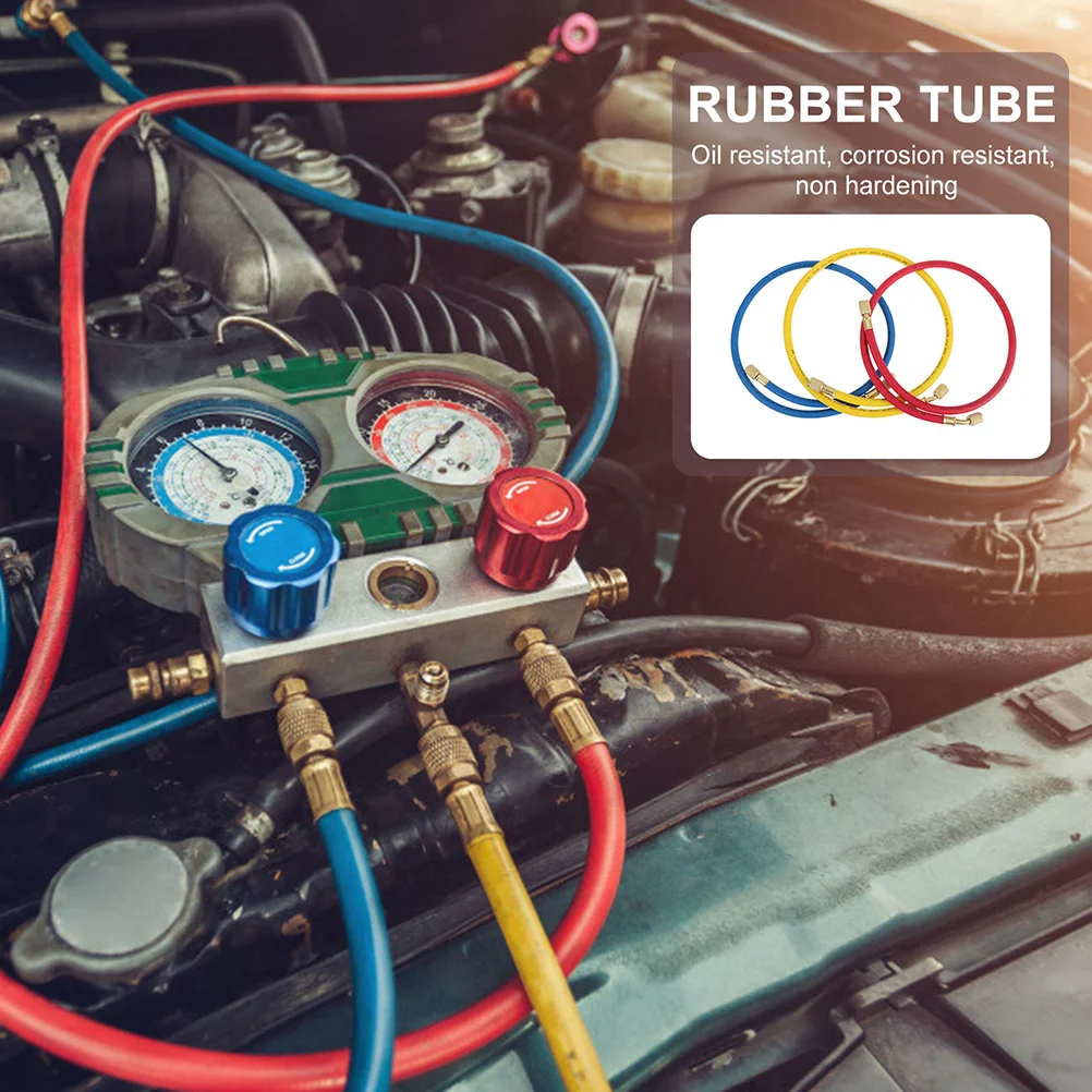 

3 шт., автомобильные шланги для зарядки кондиционера, трубки R134a, компактный портативный прочный инструмент для ремонта, шланг для хладагента, трубка для шланга хладагента