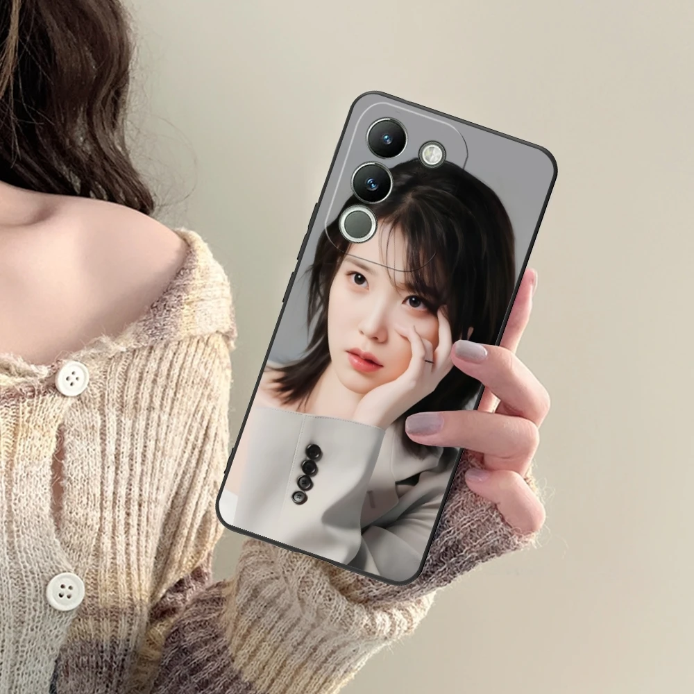 KPOP IU Lee JiEun Mobile Cell Phone Case for VIVO Y95 Y93 Y31 Y20 V19 V17 V15 Pro X60 NEX Black Soft Phone Cover Shell