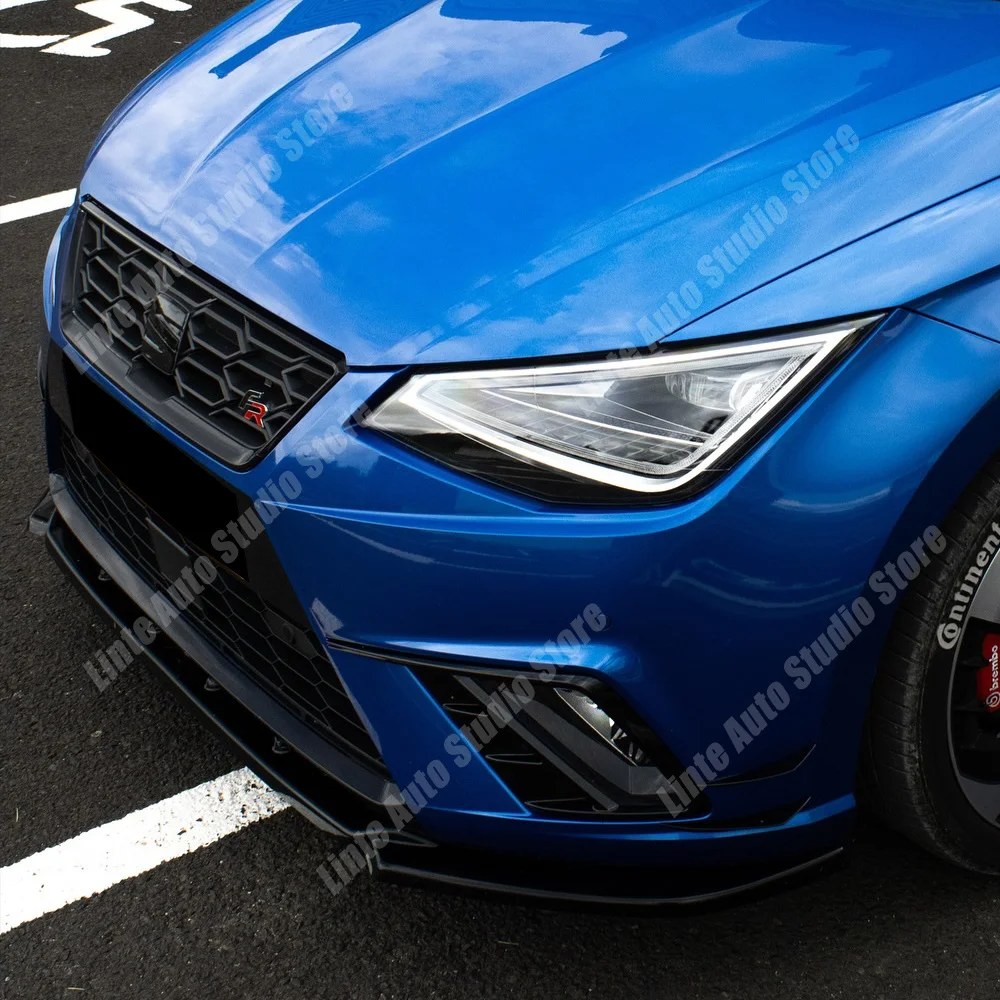 

Maxton Style Front Splitter For Seat Ibiza MK5 6F KJ1 FR/ Standard 2017-2025 Front Bumper Lip Chin Diffuser Body Kit Gloss Black