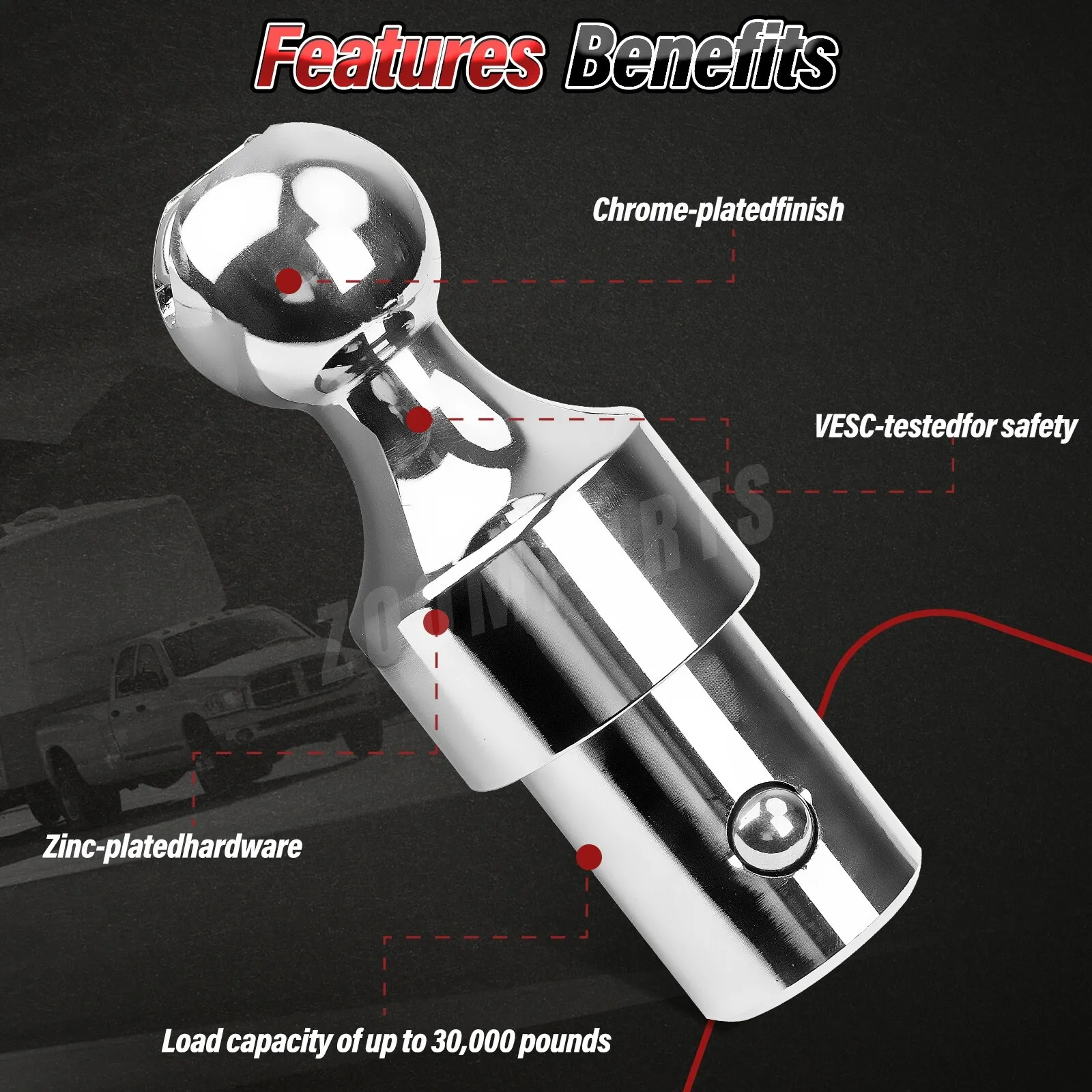 

ZOOMKEY Fit For Puck System 2-5/16" Ball Gooseneck Kit for Ram 2500 3500 38000 lb 60638 60629