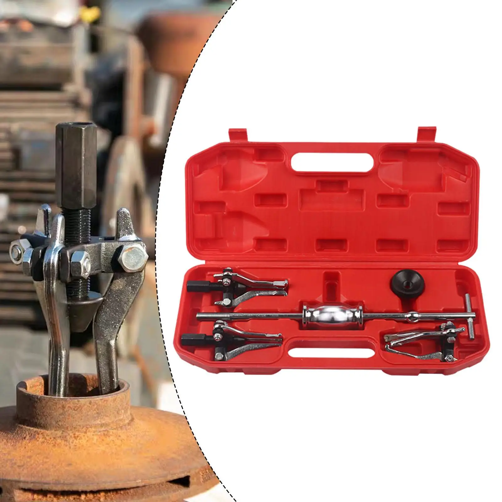 

Automotive Slide Hammer Repair Tool Kit Heavy Duty Bearing Extraction Hammer for Garage and Workshop Tasks