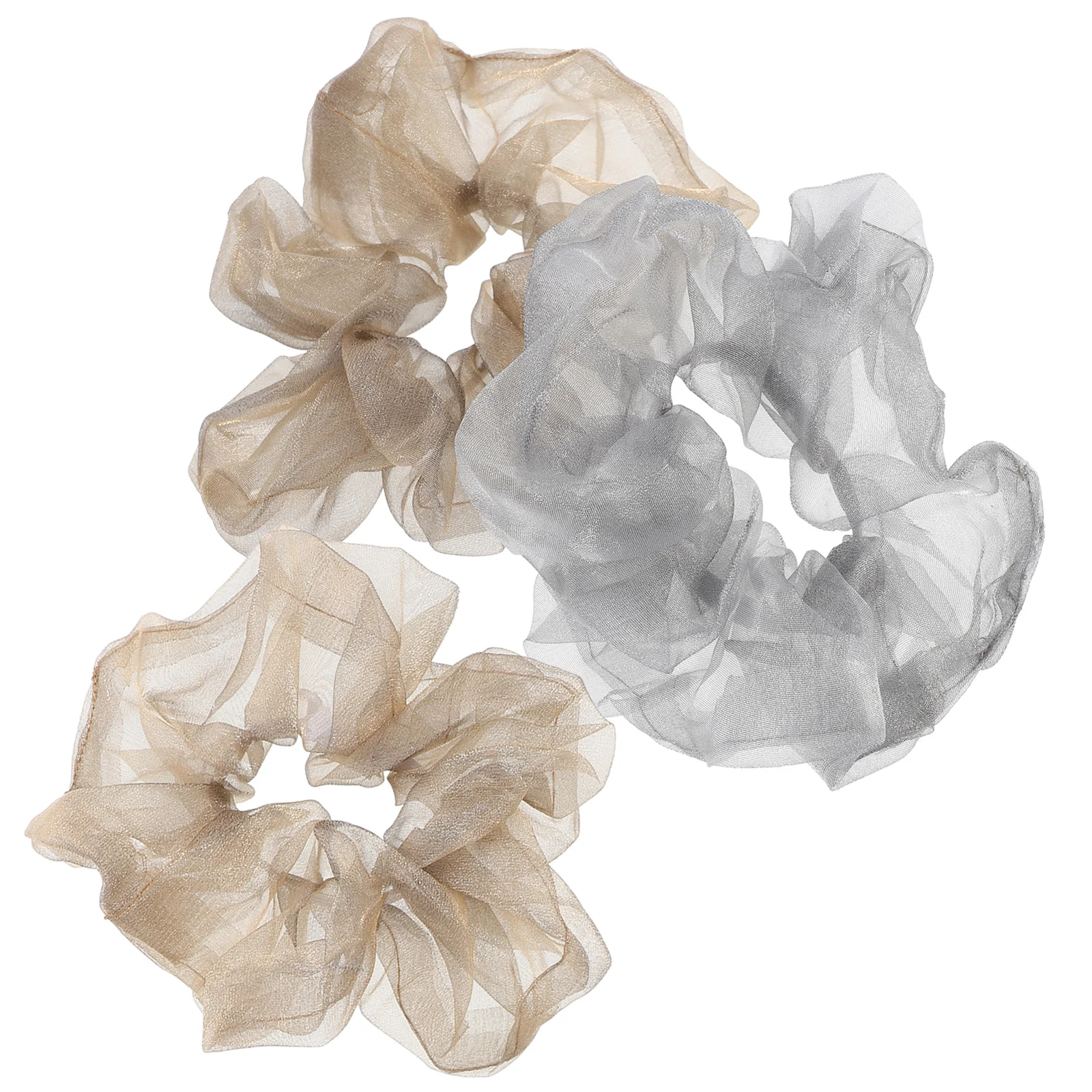 

3 Pcs Vintage Tie Women Elastic Scrunchies Mesh Hair Accessories Retro Hair Band For Girls Durable Stretchable