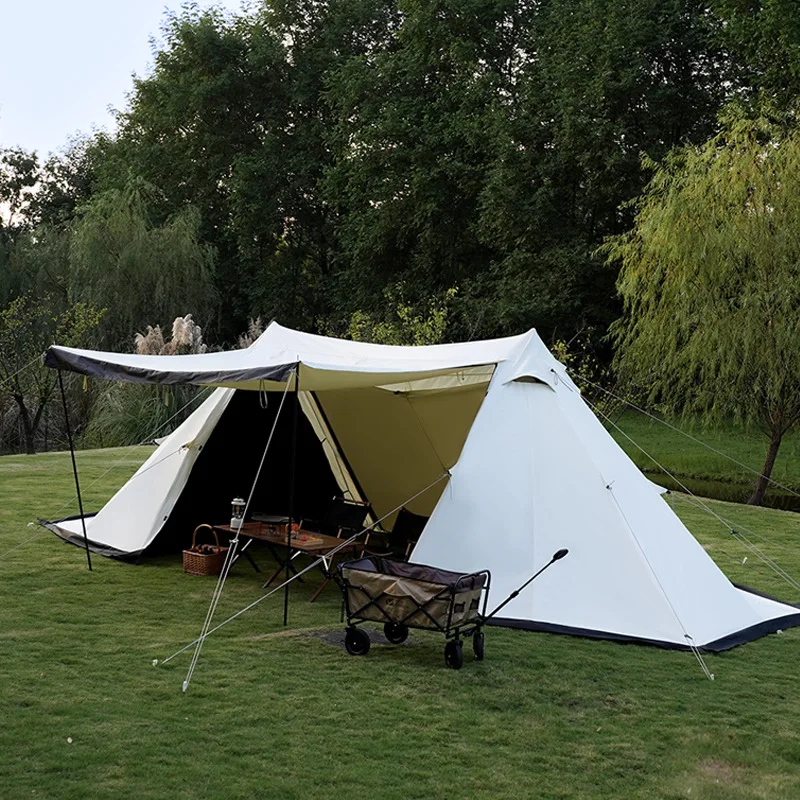 Affordable Luxury Tents,Harajuku Outdoor Tent Cloud Cover Canopy Four-season Universal Camping Rain-proof Wind-resistant Warm Ca